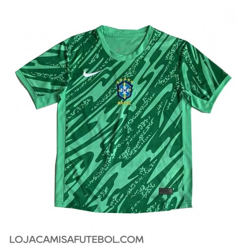 Camisa de Futebol Brasil Goleiro Equipamento Secundário Copa America 2024 Manga Curta